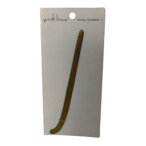 Park Lane Goldtone Metal Number 1 Address Doorplate 1 x 7 in Crafty Initial